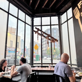 Jackson's Eatery | Bar - Interior and view of the street outside! - Bars Near Me - Long Island City, New York