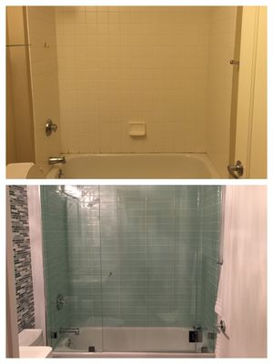 Before & After Projects - Typical jobs include bath and kitchen remodels but we also do showers, floors, fountains, and hand-crafted tubs. While our specialty is tile, we also take on complete remodels - from gutting a bathroom to final painting. We find our best referrals come from customers who appreciate quality work and realize that the cheapest bid may not always result in the best job. Wherever possible we use green methods and materials - as long as it makes sense - which it often does. Appel Tile is a licensed California state contractor. We are insured and bonded and carry complete liability and workman's compensation insurance.
