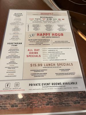 Menu photo 1 Firehouse Grill Blue Ash, OH Menu photo 1 Firehouse Grill Blue Ash, OH