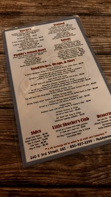 Menu photo 5 Paddy's Raw Bar Saint George Island, FL Menu photo 5 Paddy's Raw Bar Saint George Island, FL