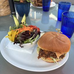 Pulled Pork Sandwich with Side Salad Pulled Pork Sandwich with Side Salad