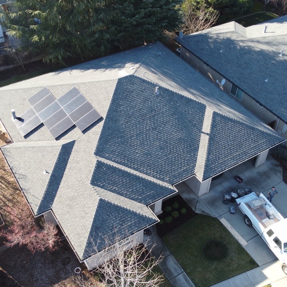 Ohm Solar Solutions - Aerial view of solar array - Solar Installation Near Me - Chico, California Ohm Solar Solutions - Aerial view of solar array - Solar Installation Near Me - Chico, California