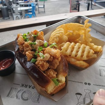 Boxi Park - Shrimp Po'boy - Bars Near Me - Orlando, Florida Boxi Park - Shrimp Po'boy - Bars Near Me - Orlando, Florida