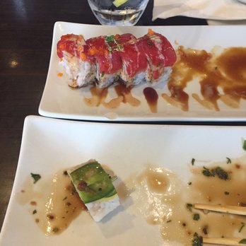 Sushi On Fire - Top is the girl on the beach roll- amazing!! Bottom is the refreshing roll - & the lime cilantro on it is delicious. - Sushi Bars Near Me - Long Beach, California Sushi On Fire - Top is the girl on the beach roll- amazing!! Bottom is the refreshing roll - & the lime cilantro on it is delicious. - Sushi Bars Near Me - Long Beach, California