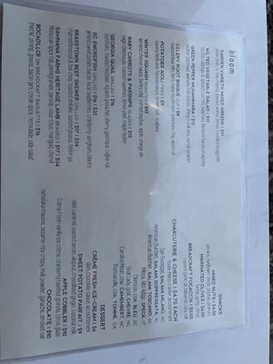 Menu photo 8 Bloom Roanoke, VA