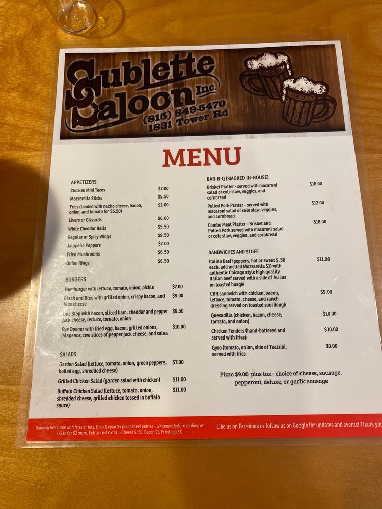 COUNTRYSIDE TAP Updated August 2024 1831 Tower Rd, Sublette