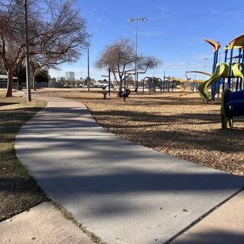 Kleinman Park - Nice playground area in park with new equipment. Playground mostly mulch with a small sand area - Parks Near Me - Mesa, Arizona