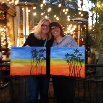 Brushstrokes + Beverages - My best friend and I had so much fun at the Sunday afternoon event at Alegria restaurant. - Art Classes Near Me - Long Beach, California