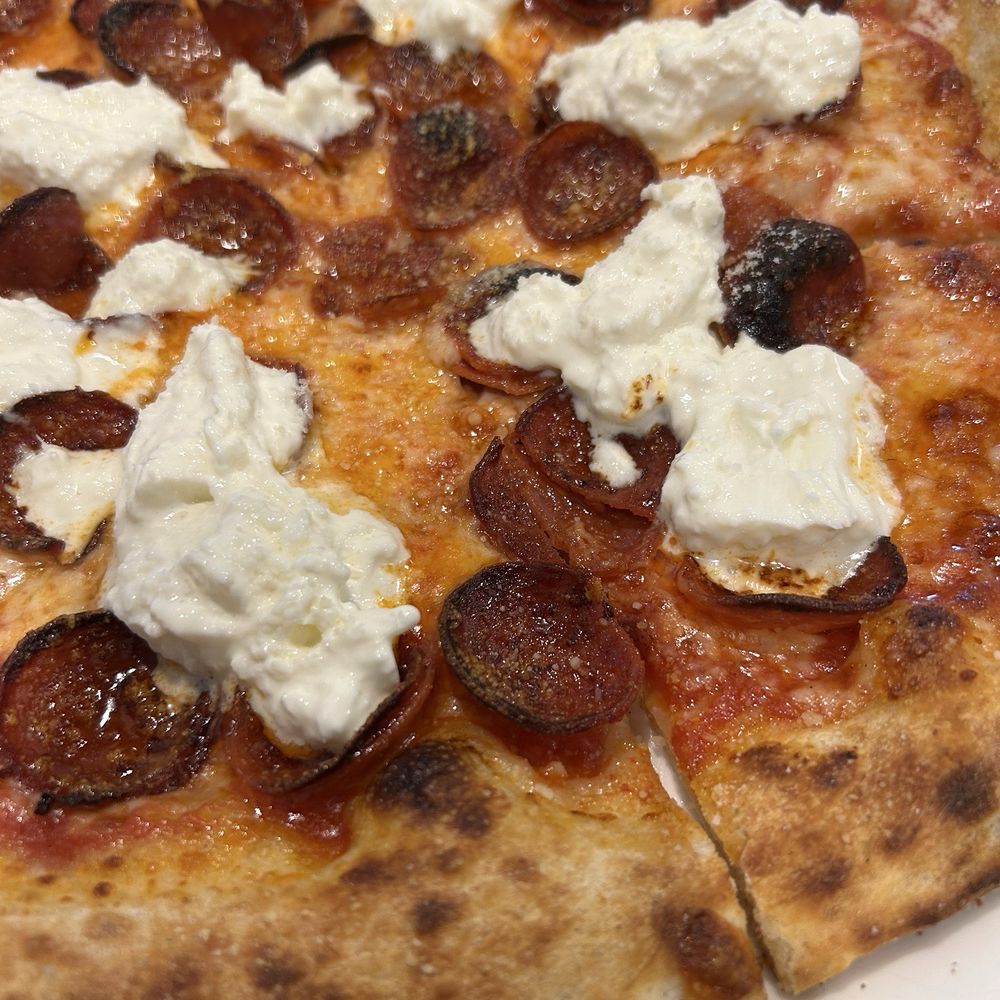 Sour Street Pizza - Pepperoni pizza add stracciatella - Pizza Near Me - Norfolk, Virginia Sour Street Pizza - Pepperoni pizza add stracciatella - Pizza Near Me - Norfolk, Virginia