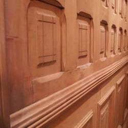 Whatcom Museum of History and Art - Maple wood panels were painted green at one time and took a lot of work to restore to their natural glory.