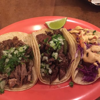 Los Chiludos - Mix and Match tacos (carnitas, steak and cod fish) - Mexican Near Me - Holmes Beach, Florida