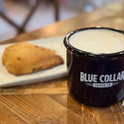 Blue Collar Coffee - Scone and london fog tea latte