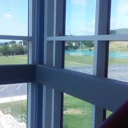 Harrisonburg High School - Window sill has a moldin banana & a burger left there for 2 YEARS. Both are black & molded. Banana was oozing & runnin down too