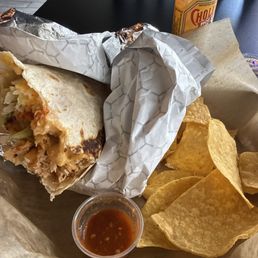 Chicken Burrito Chips and Salsa