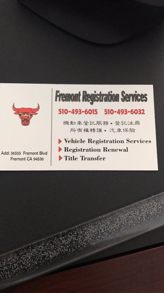FREMONT REGISTRATION SEVICES 36555 Fremont Blvd, Fremont, California