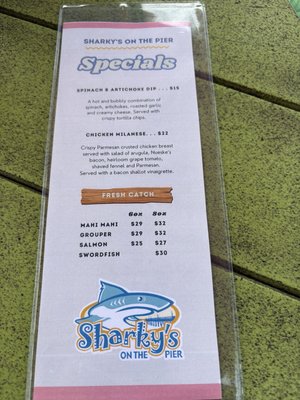 Menu photo 1 Sharky's On the Pier Venice, FL Menu photo 1 Sharky's On the Pier Venice, FL