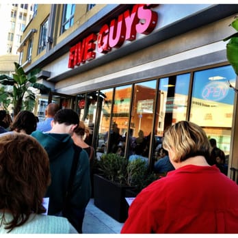 Five Guys - This line could use a fast pass! - Burgers Near Me - Los Angeles, California Five Guys - This line could use a fast pass! - Burgers Near Me - Los Angeles, California