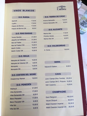 Menu photo 2 Batiste Santa Pola, A