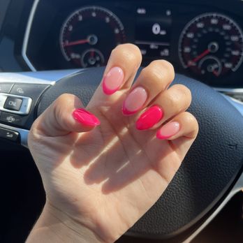 Pink Sassy Nails - hybrid acrylic set - Nail Salons Near Me - Gilroy, California