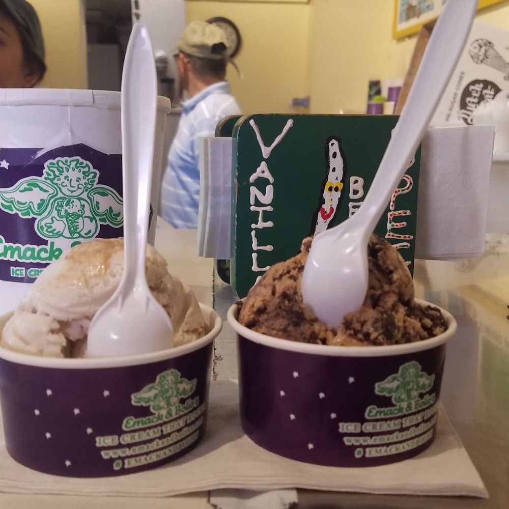 Emack and Bolio's - Salted caramel banana and mud pie - Ice Cream & Frozen Yogurt Near Me - New York, New York Emack and Bolio's - Salted caramel banana and mud pie - Ice Cream & Frozen Yogurt Near Me - New York, New York