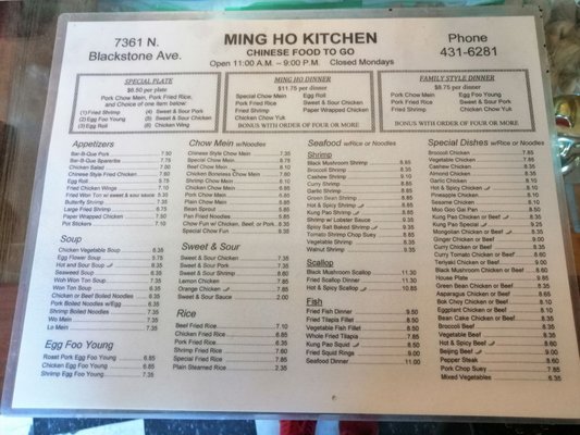 Menu photo 3 Ming Ho Kitchen Fresno, CA