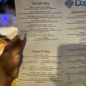 Doc’s Porchside - Menu 5/12/24 - New American Near Me - Augusta, Georgia