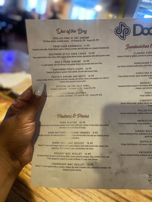 Menu photo 6 Doc’s Porchside Augusta, GA