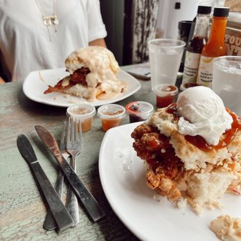 Biscuit Head - Mimosa Fried Chicken Biscuit - Bakeries Near Me - Asheville, North Carolina