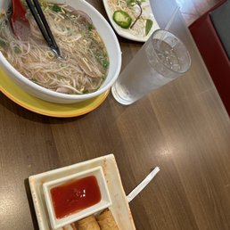 Pho and spring rolls