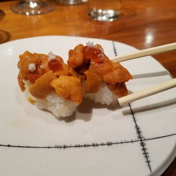 Uchi Austin - Uni. Creamy and sea-flavored. Nicely presented! - Sushi Bars Near Me - Austin, Texas Uchi Austin - Uni. Creamy and sea-flavored. Nicely presented! - Sushi Bars Near Me - Austin, Texas