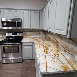 The Stumble Stone - Quartzite countertops installation in Dallas area