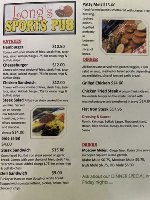 Menu photo 2 Long's Sports Pub Ontario, OR Menu photo 2 Long's Sports Pub Ontario, OR