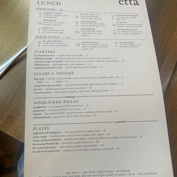etta - Etta Lunch menu - New American Near Me - Scottsdale, Arizona