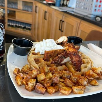 Rising Eagle Brewery - Chicken & Waffles - Pop-Up Restaurants Near Me - Elgin, Oklahoma