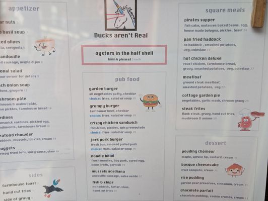 Menu photo 2 Ducks Aren't Real Sackville, NB Menu photo 2 Ducks Aren't Real Sackville, NB