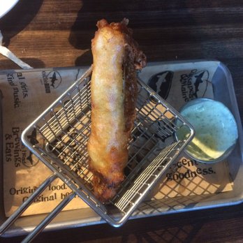 Dogfish Head Brewings & Eats - One lone pickle (the other two were immediately snagged). - American Near Me - Rehoboth Beach, Delaware