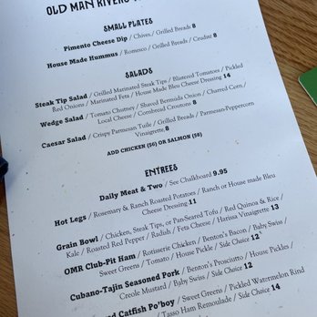 Old Man Rivers Table and Tavern - Menu - Southern Near Me - Chattanooga, Tennessee