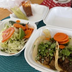 Taqueria El Dolar - 9/25/23 Carnitas sopes, lengua taco, and Barbacoa taco