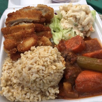 Mark's Place - Katsu and beef stew combo - Hawaiian Near Me - Lihue, Hawaii