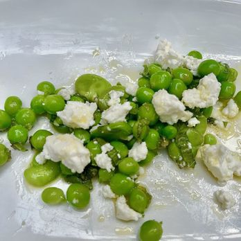 Pasta Moon - Fava bean and spring pea salad with mint and feta - Italian Near Me - Half Moon Bay, California Pasta Moon - Fava bean and spring pea salad with mint and feta - Italian Near Me - Half Moon Bay, California