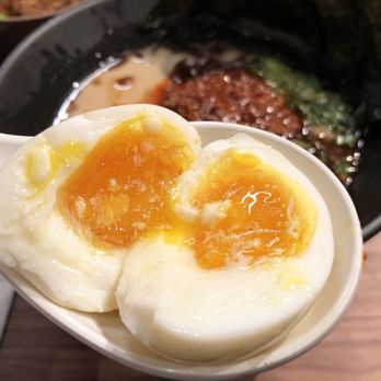 Ippudo San Francisco - Inside the Tamago, seasoned soft boiled egg. - Ramen Near Me - San Francisco, California Ippudo San Francisco - Inside the Tamago, seasoned soft boiled egg. - Ramen Near Me - San Francisco, California
