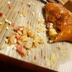 Jet's Pizza - I got a Boat and couldn't even finish it the first half. My first 2 bites were fatty and chewy. I had to scrape all the meat off. GROSS!