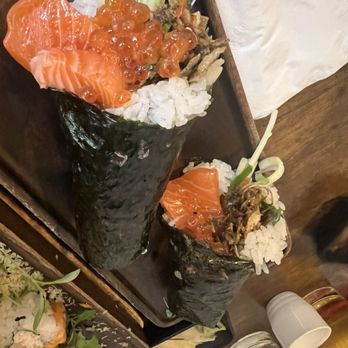 M Sushi Bistro - Salmon Trio Handroll - Sushi Bars Near Me - Lodi, California M Sushi Bistro - Salmon Trio Handroll - Sushi Bars Near Me - Lodi, California