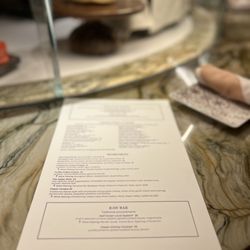 Cheese Meet Wine - Menu at the sit up to bar area