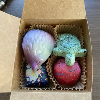 Mokaya - Cotton candy hedgehog, turtle, mocha, honey lavender chocolate - Chocolatiers & Shops Near Me - Grand Rapids, Michigan