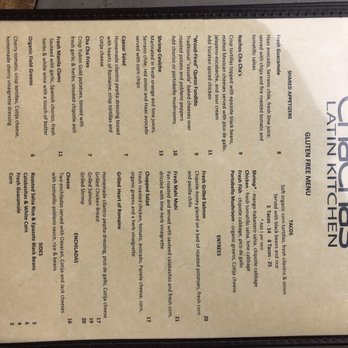 Cha Cha's Latin Kitchen - Gluten free menu - Mexican Near Me - Irvine, California Cha Cha's Latin Kitchen - Gluten free menu - Mexican Near Me - Irvine, California