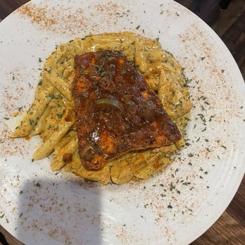 JS International Grill - Salmon Chicken Pasta - Caribbean Near Me - Richardson, Texas