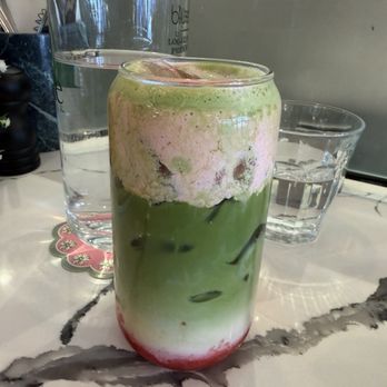 Cafe Bastille - Strawberry Foam Matcha - Cafes Near Me - Weston, Florida