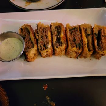 RM 212 - Lamb hot pocket with dill lemon yogurt. - Cocktail Bars Near Me - San Francisco, California RM 212 - Lamb hot pocket with dill lemon yogurt. - Cocktail Bars Near Me - San Francisco, California