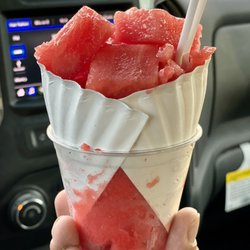 Cadenas Snack Shack - Watermelon Italian ice w watermelon fruit...